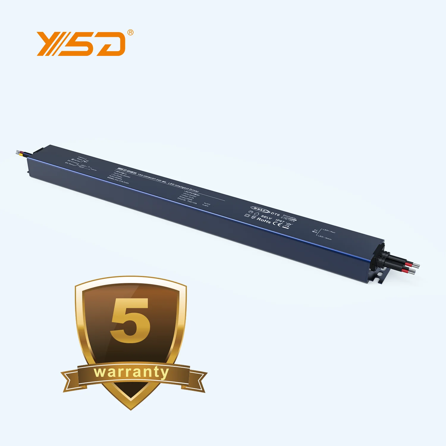 YSD Waterproof New DALI Ultra-thin Power Supply 60W-250W LED driver for Mirror Light Furniture Lighting Equipment