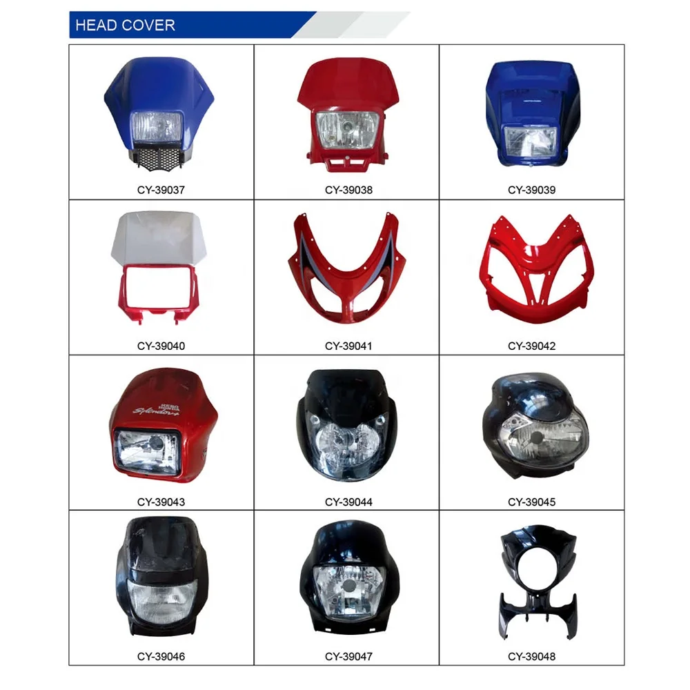 Motorcycle parts headlight lens cover Headlight assembly motor bike Head light washer cover headlight cover for Suzuki Honda KTM