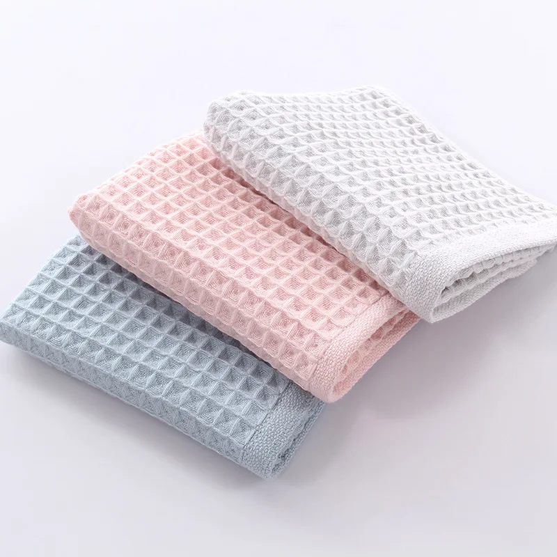 wholesale  high quality waffle towel cotton face towel