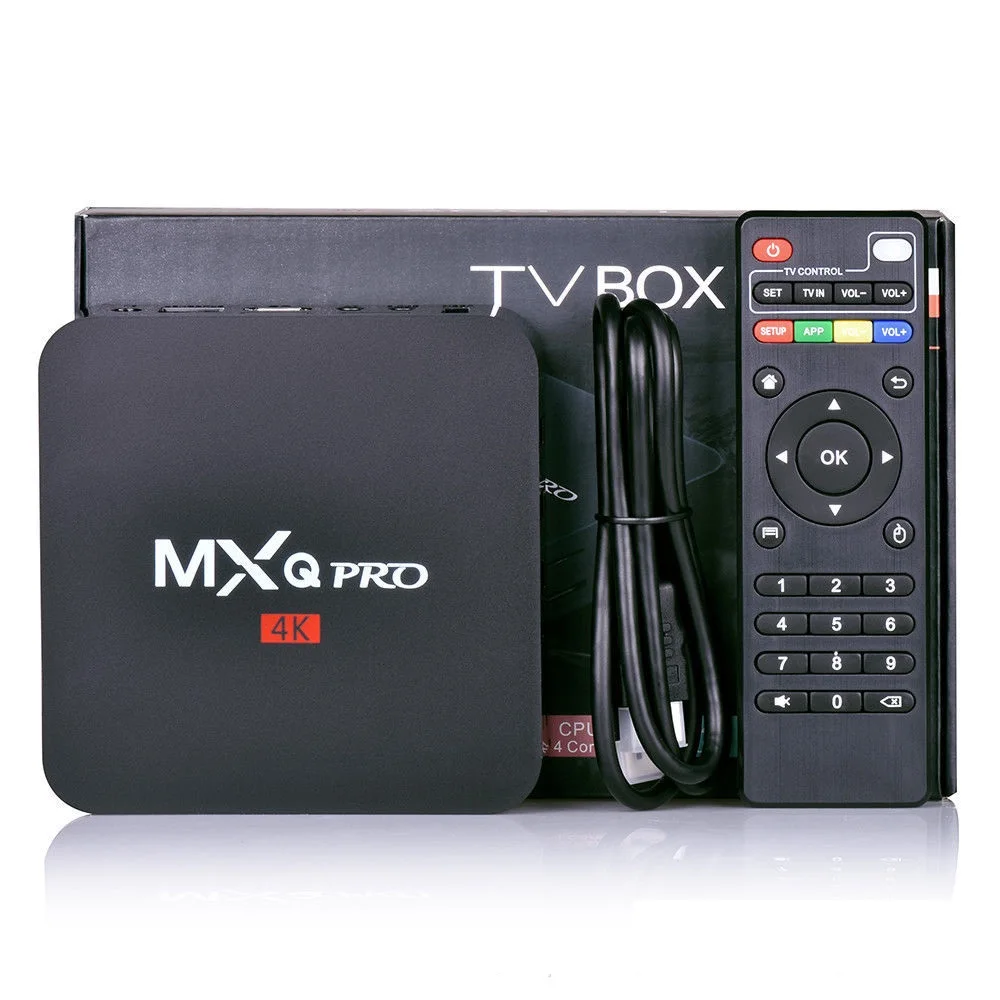 MXQ PRO MXQ-4K Декодер каналов кабельного телевидения 1 Гб + 2 ГБ/8 ГБ 16GB 4K HD сетевой плеер Android TV