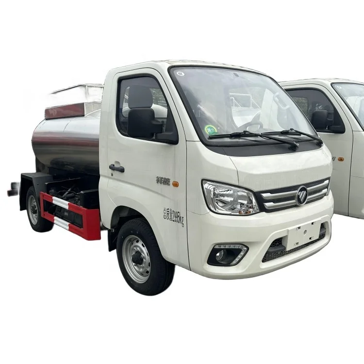 Foton 4x2 2CBM Drinking Water Truck 4x2 Food-rade Stainless Steel Fresh Milk Transportation Truck