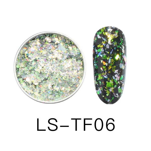 Голографическая 12 видов цветов Нерегулярные Хамелеон хлопья гвоздь пигментные чернила Galaxy эффект порошок слюды