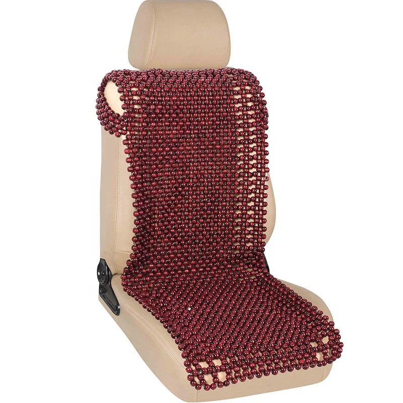 Wooden Beaded Car Seat Cover Comfortable Massage Car Seat Cushion Cool for Universal SUV Auto Office Home