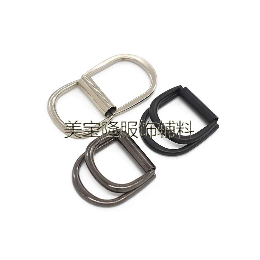 Shizihong High-grade Zinc Alloy Die-casting Seamless Double D-ring Semi-circle Box Hardware Accessories D Webbing