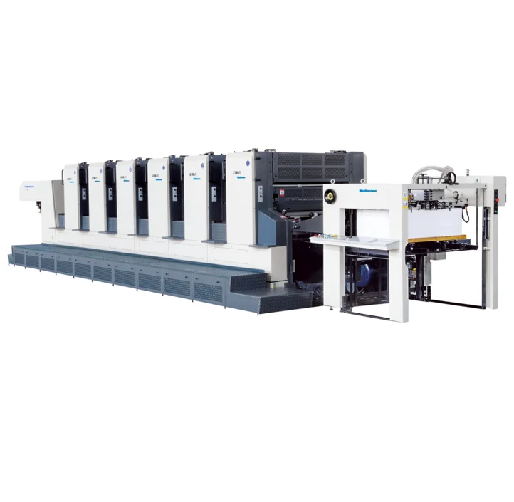 1030*720mm  XJ103-5+L  offset press  machine sheet fed offset press with coating unit
