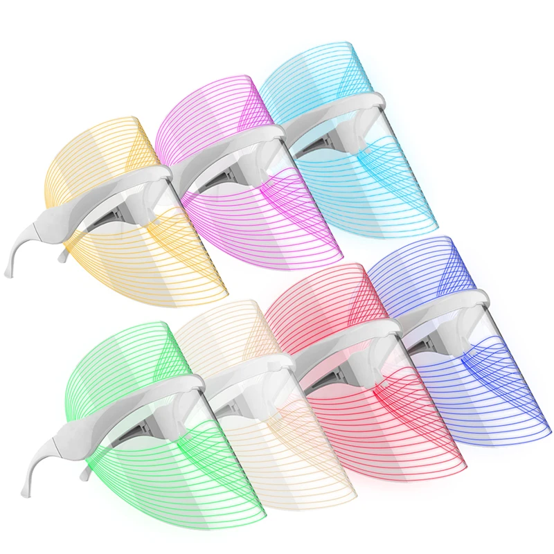 2021 led face mask therapy Photon led 7 color face mask light facial skin led beauty face mask