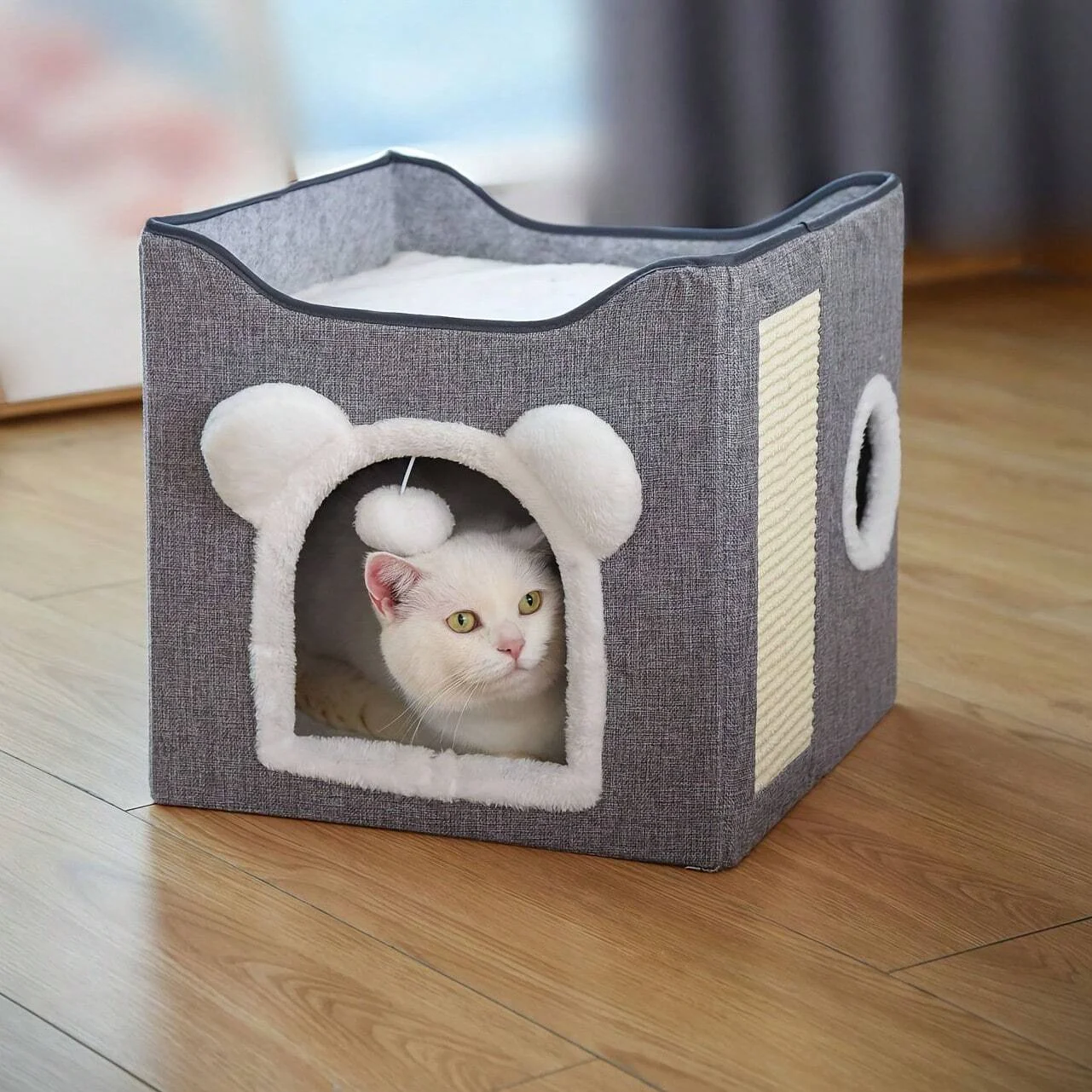 Double Layer Cat Nest Cat Bed Universal For All Seasons Winter Warmth Fully Enclosed Large Size Pet NestFully Enclosed