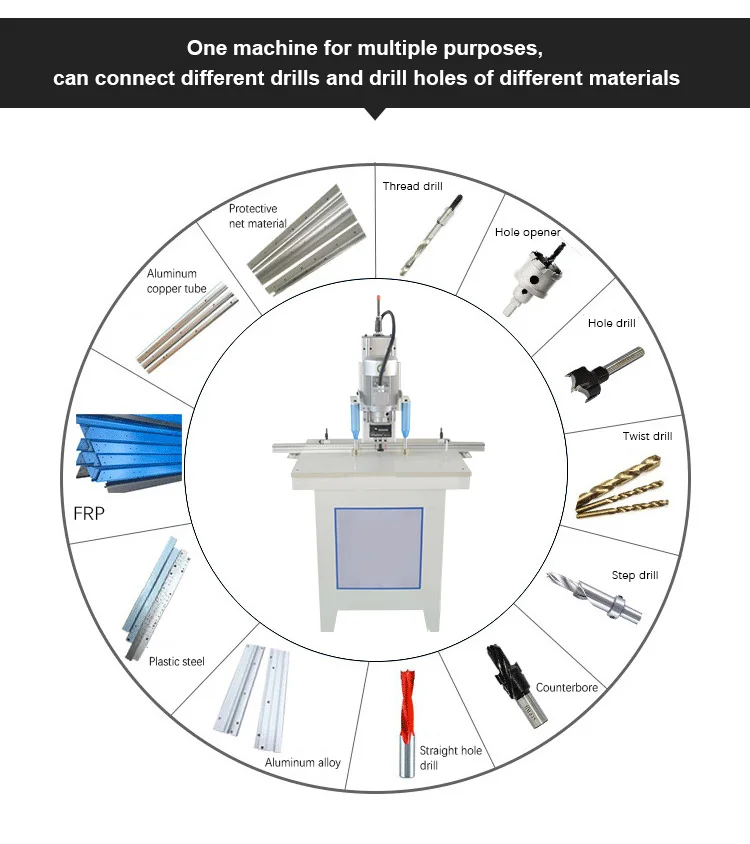 high quality double head wood door lock hole drilling machine double end boring cabinet making machine