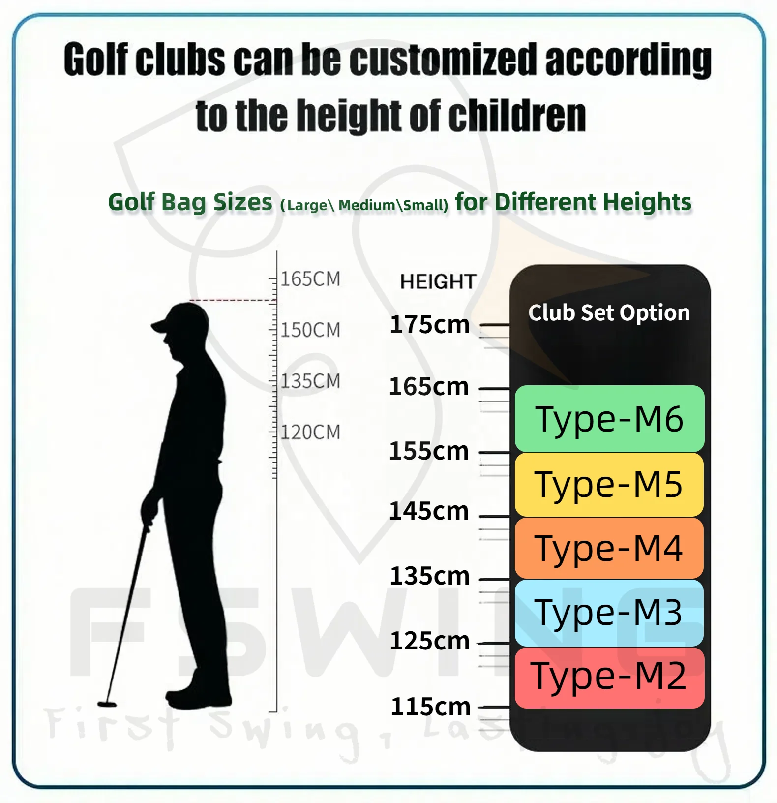 Mini High Quality Lightweight 4-pieces Graphite Golf Set USKIDS Children Personalized Pattern Costom Youth/Women/Beginners
