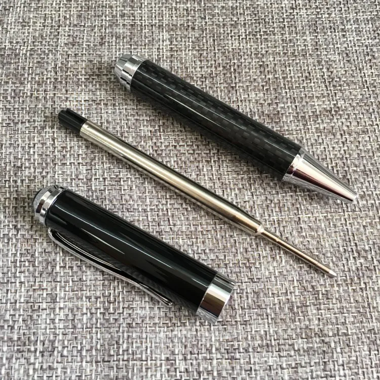High Quality Biro Ballpoint Pen Heavy Luxury Logo Customized Metal Roller Ball Pen Carbon Fiber Pen