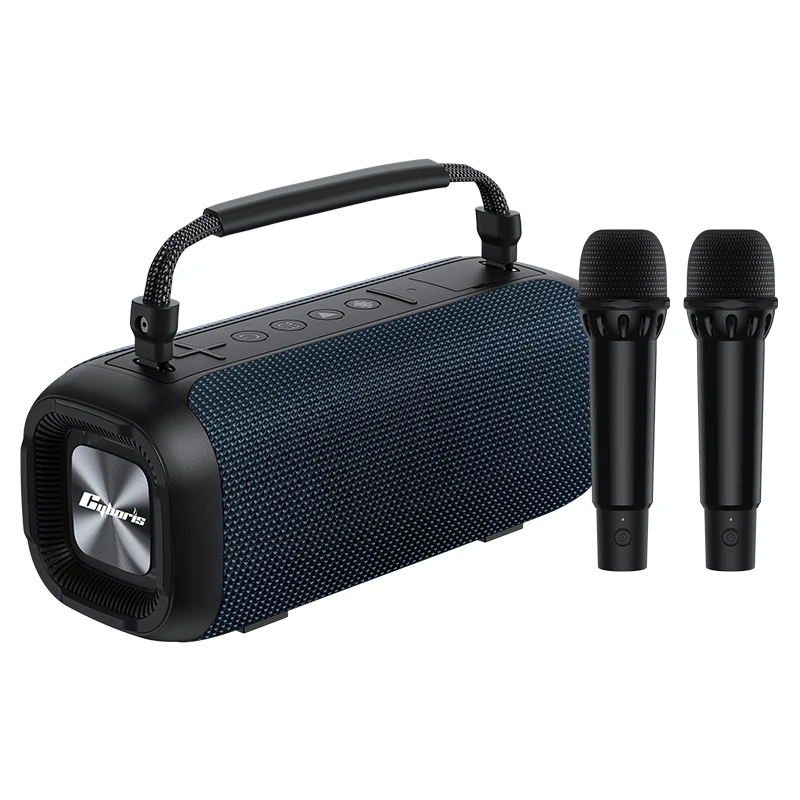 T12 Karaoke Machine with Wireless Microphone, 80W Outdoor Portable Speaker Deep Bass Party PA System with Disco LED Lights