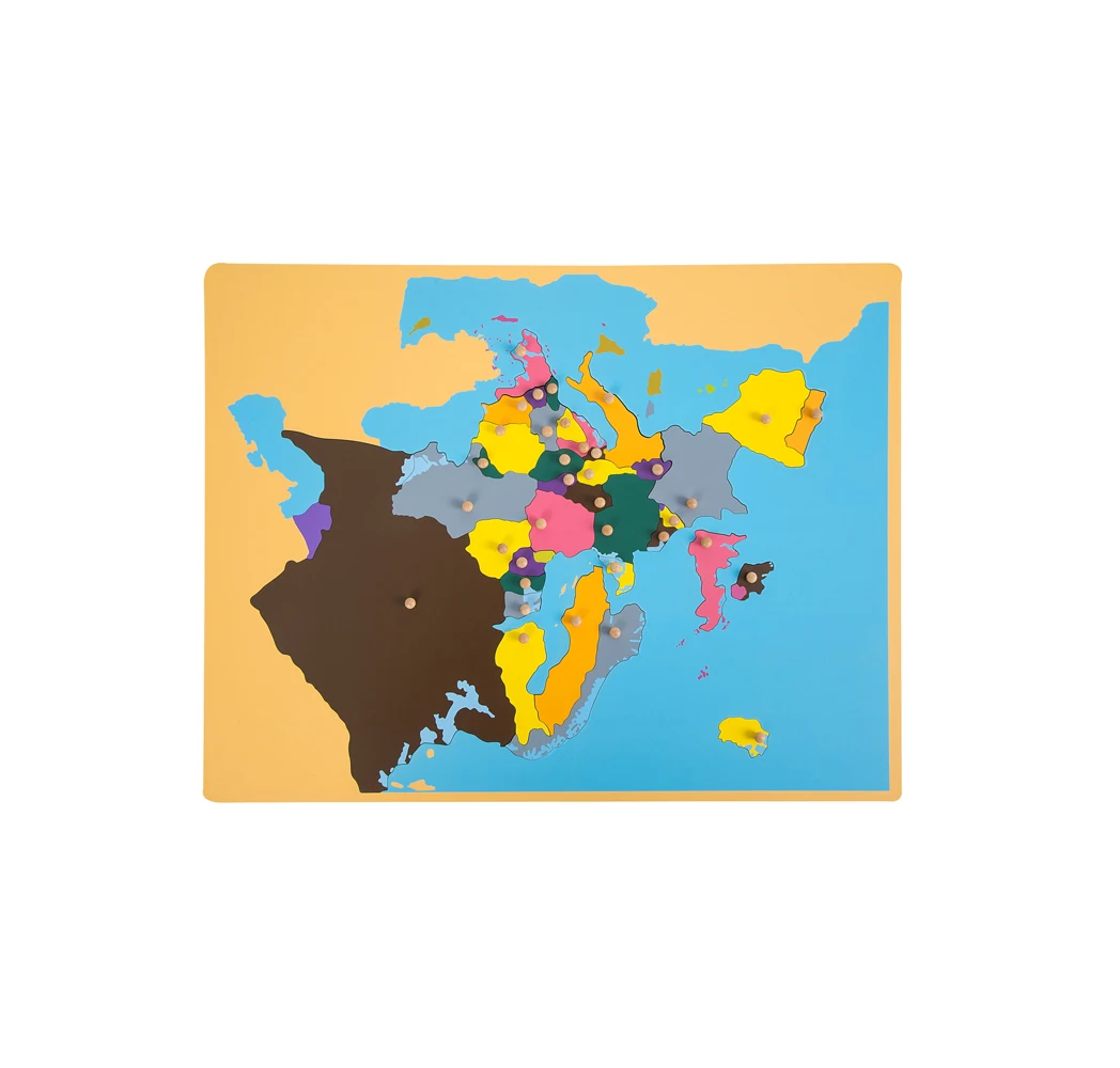 montessori jigsaw geography puzzle small board Map of Europe