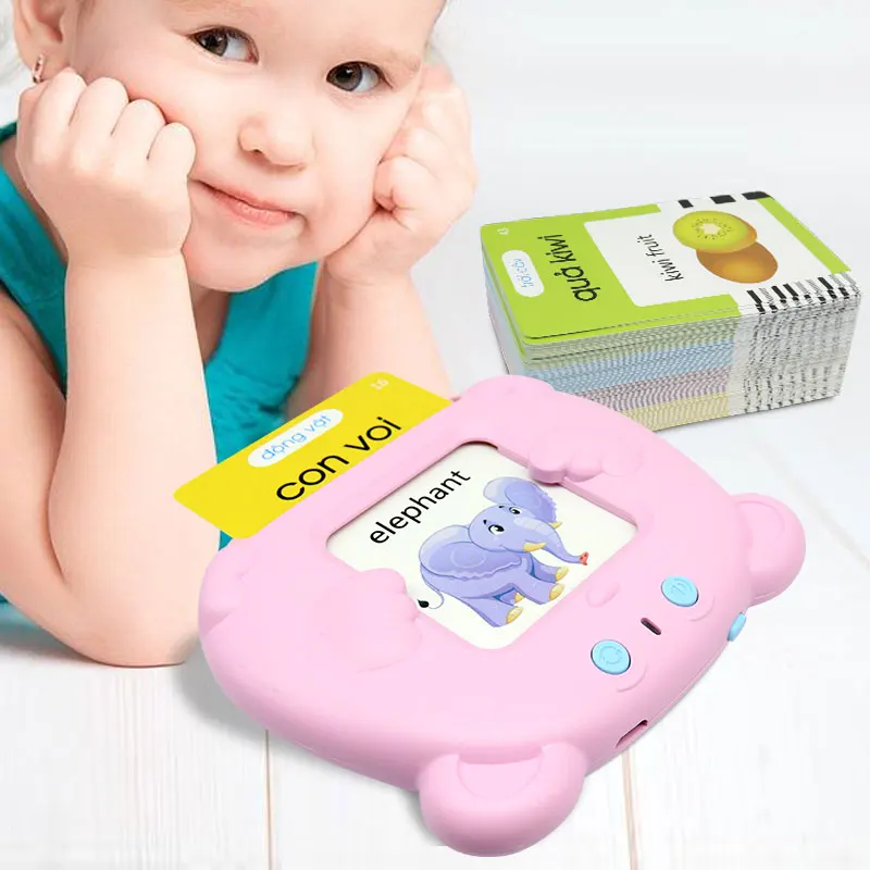 Hot Sale Wholesale Factory Custom Talking Flash Cards  Vietnamese English Bilingual  112 Pcs Cards 224 Words Customized Ages 2-6