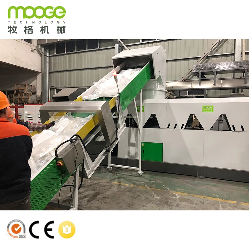 plastic pe pp recycling extruder granulating pelletizing machine