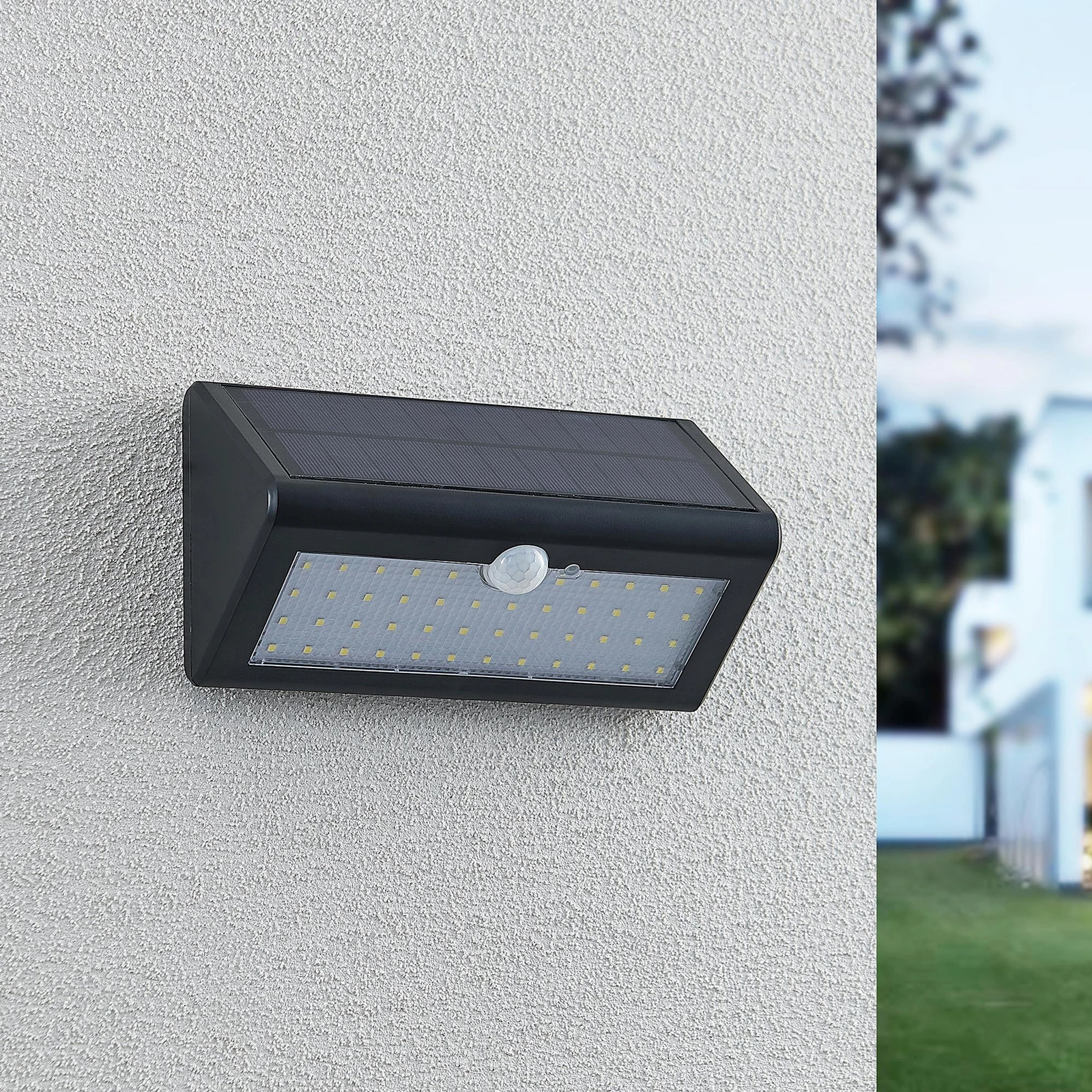Outdoor Waterproof LED Solar Wall Light With Motion Sensor IP65 Rating ABS & PC Material for Garden Yard & Street Use