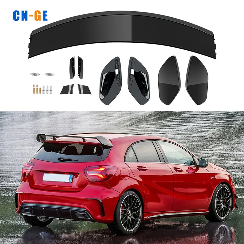 ABS Plastic Black Rear Trunk Boot Wing Lip Roof Spoiler For Mercedes-Benz A-CLASS W176 A180 A200 A45 AMG 2013-2019