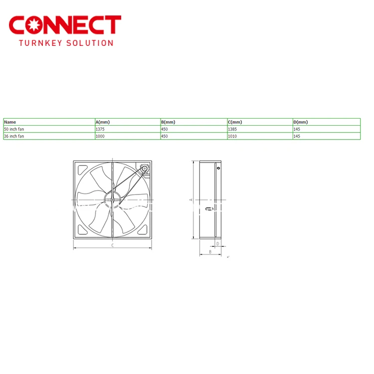 36inch 40inch 50inch Industrial Cooling Fan Butterfly Type Greenhouse and Poultry House Ventilation Exhaust Cone Fan