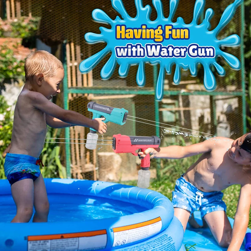 NEW 2023 Chenghai SamToyCn Wholesale Electric Double Jet Hole Summer Outdoor Garden Automatic Battery Powered Water Gun for Kid