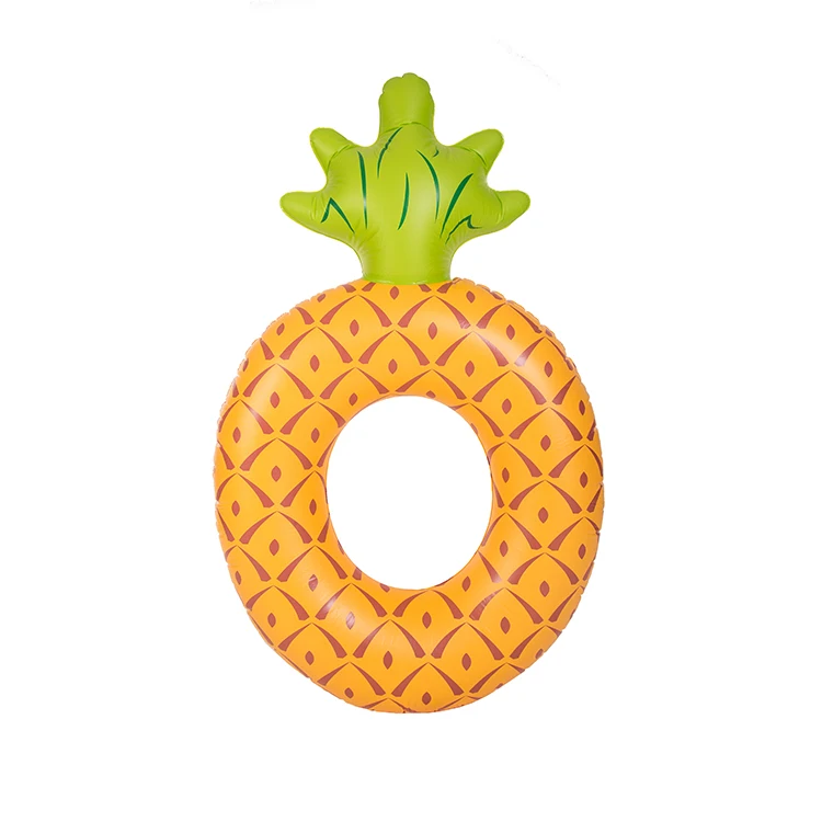 Hot Sale Water Floating Bed Yellow Pineapple Swimming Ring Pool Inflatable Float Pineapple For Adult and Kids