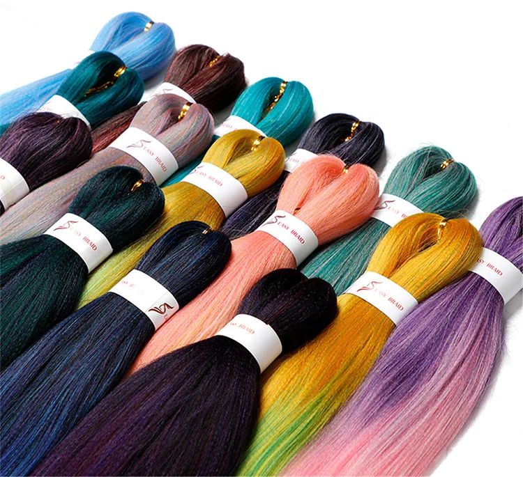
Braid tricolor hair synthetic hair women easy braids for black people 26 inch synthetic braiding hair 