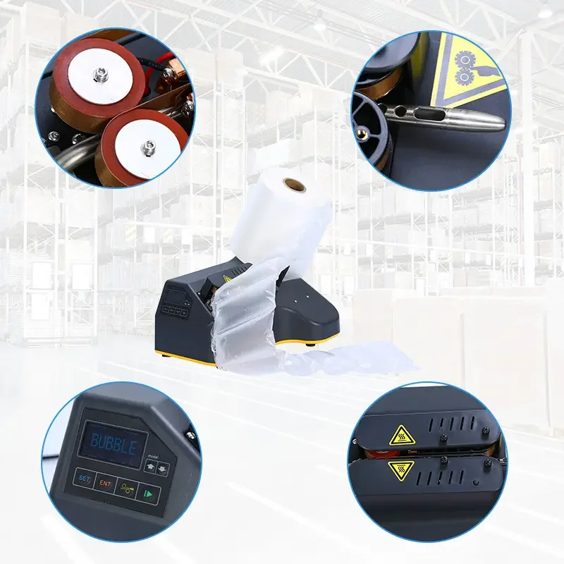 Quality Assurance Protective Packing Pillow Bubble Film Inflatable Bags Air Cushion Filler Void Machine