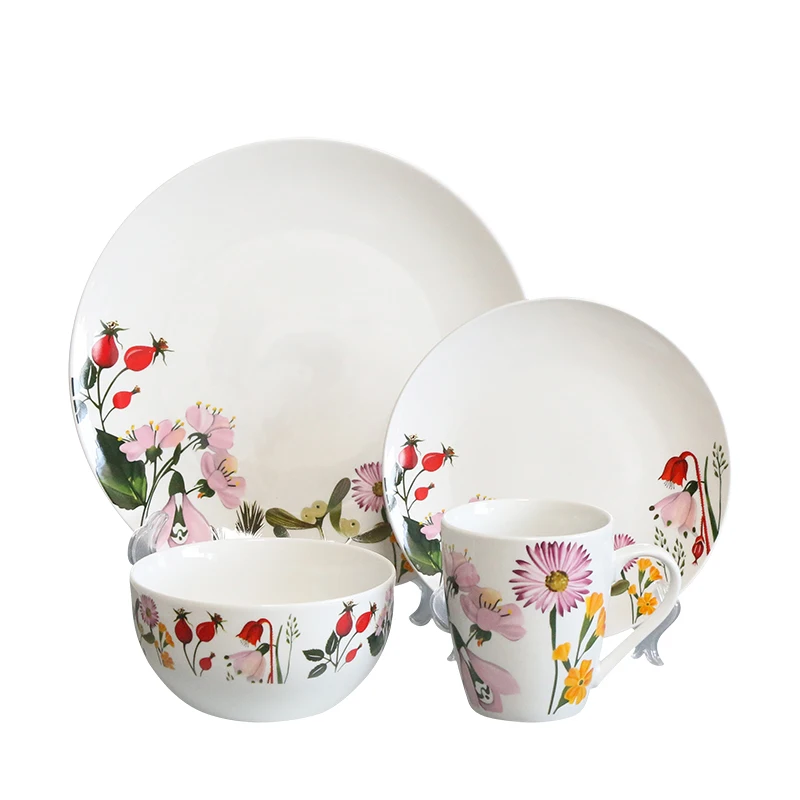 Круглая керамическая посуда 16 шт.