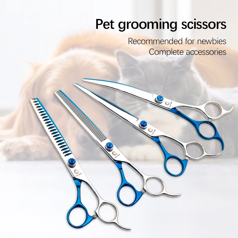 7.0 inch 440C Shark Tooth Thinning Scissors Pet Dog Grooming Scissors