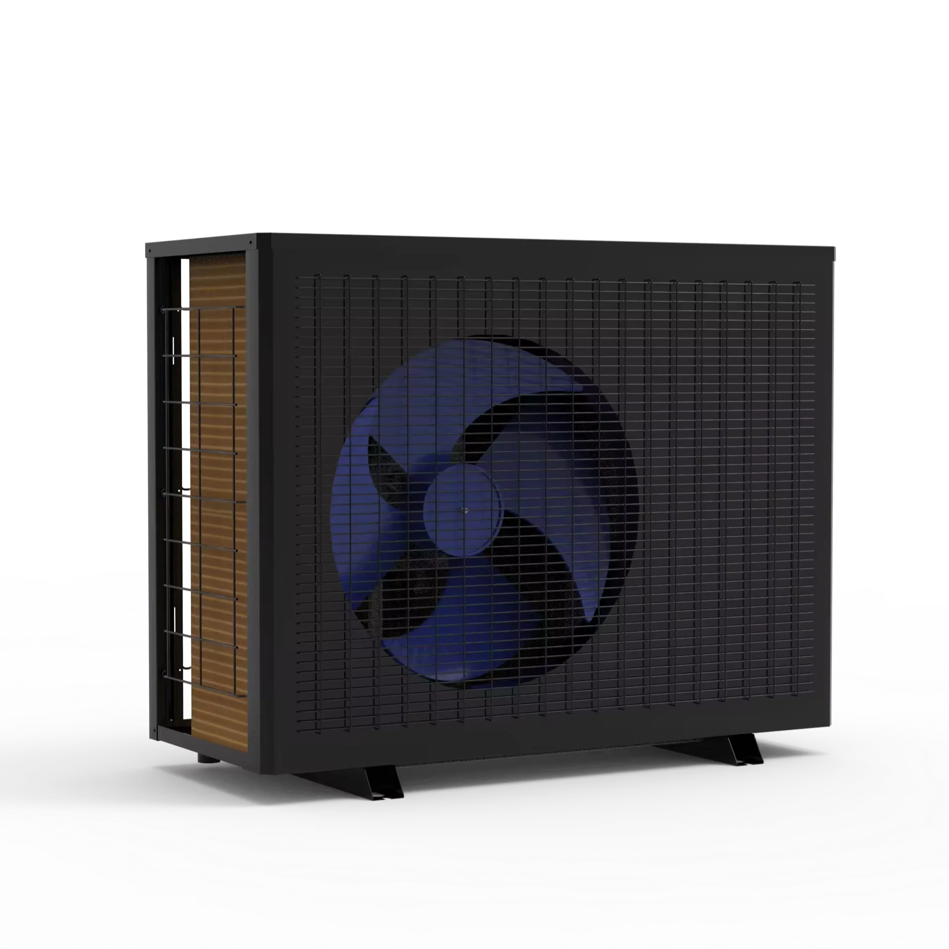 High COP R290 Air to Water DC Inverter EVI Heat Pump Water Heater Pump Electric Stainless Steel Laser Printing Wall Mounted YKR