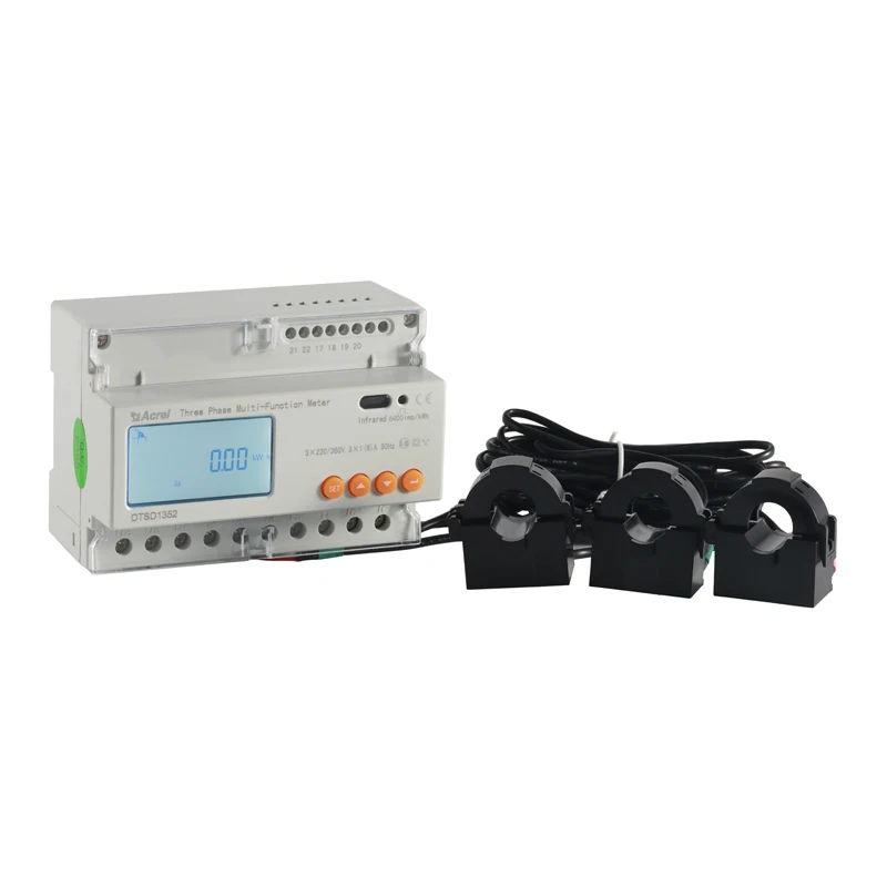 AC 380V Energy Meter Volt Amp Watt Energy Frequency Electric Smart Kwh Meter Digital Power Meter ADL3000-E