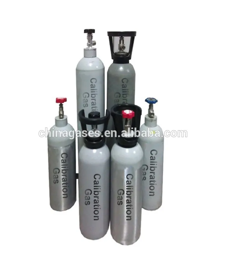 ppm carbon monoxide calibration gas with aluminium cylinder