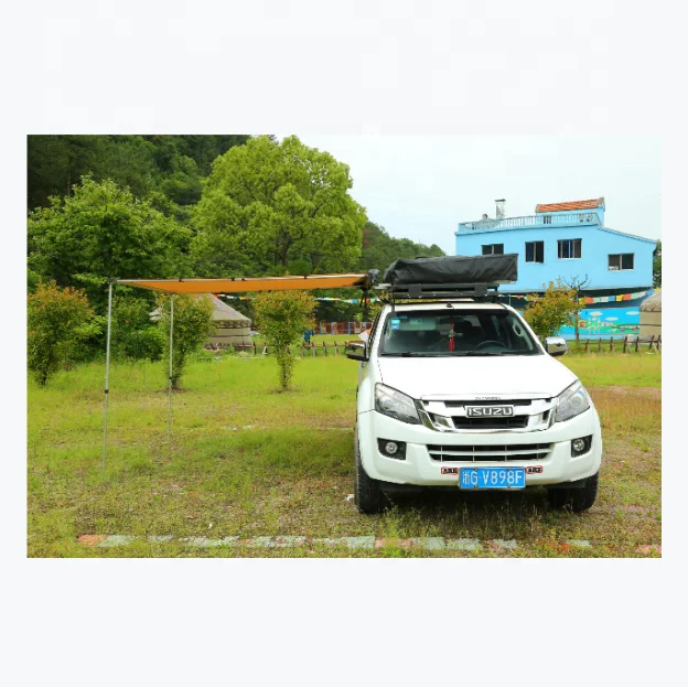 
hot sale outdoor retractable camping rooftop car side awning 