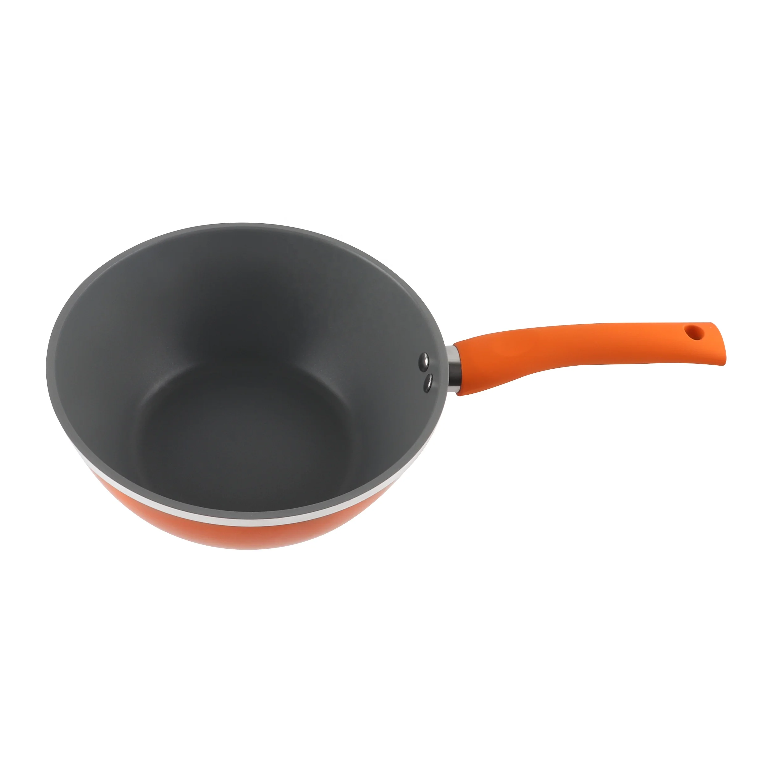 Ruby Red Fine Diamond Coat IH Compatible Gray Ceramic Coating Nonstick Aluminum Cookware Set MSF-6656