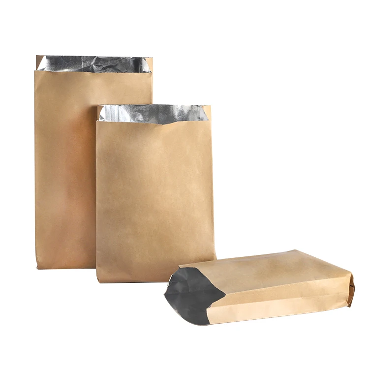 Wholesale Disposable BBQ chicken hot dog greaseproof takeaway paper bag aluminum foil paper bag