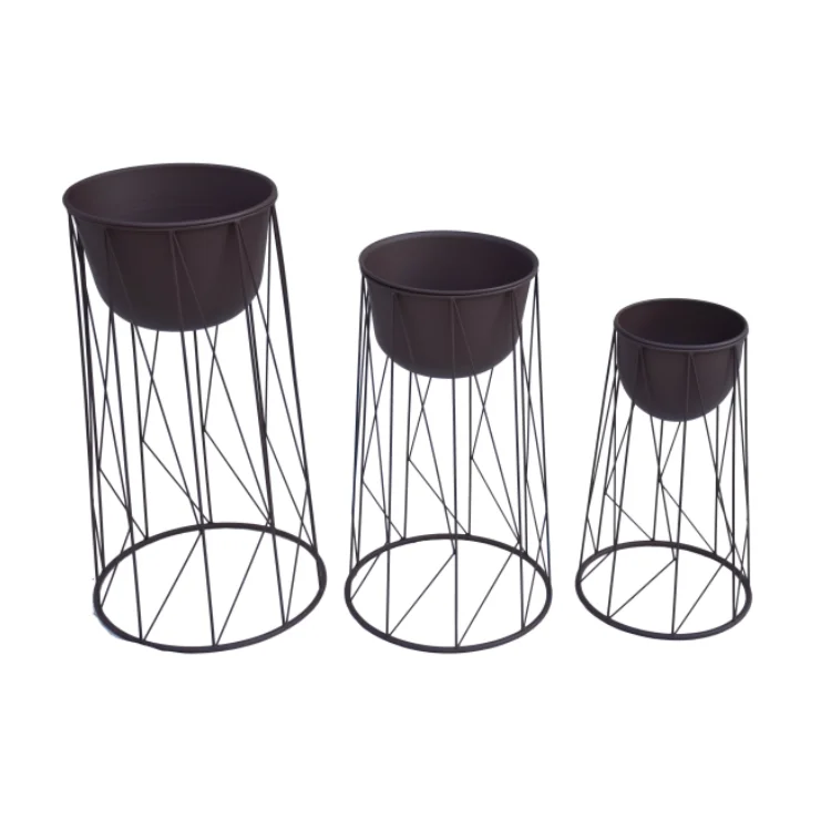 hot sale metal wire plant stand flower pot shelves for living room garden patio