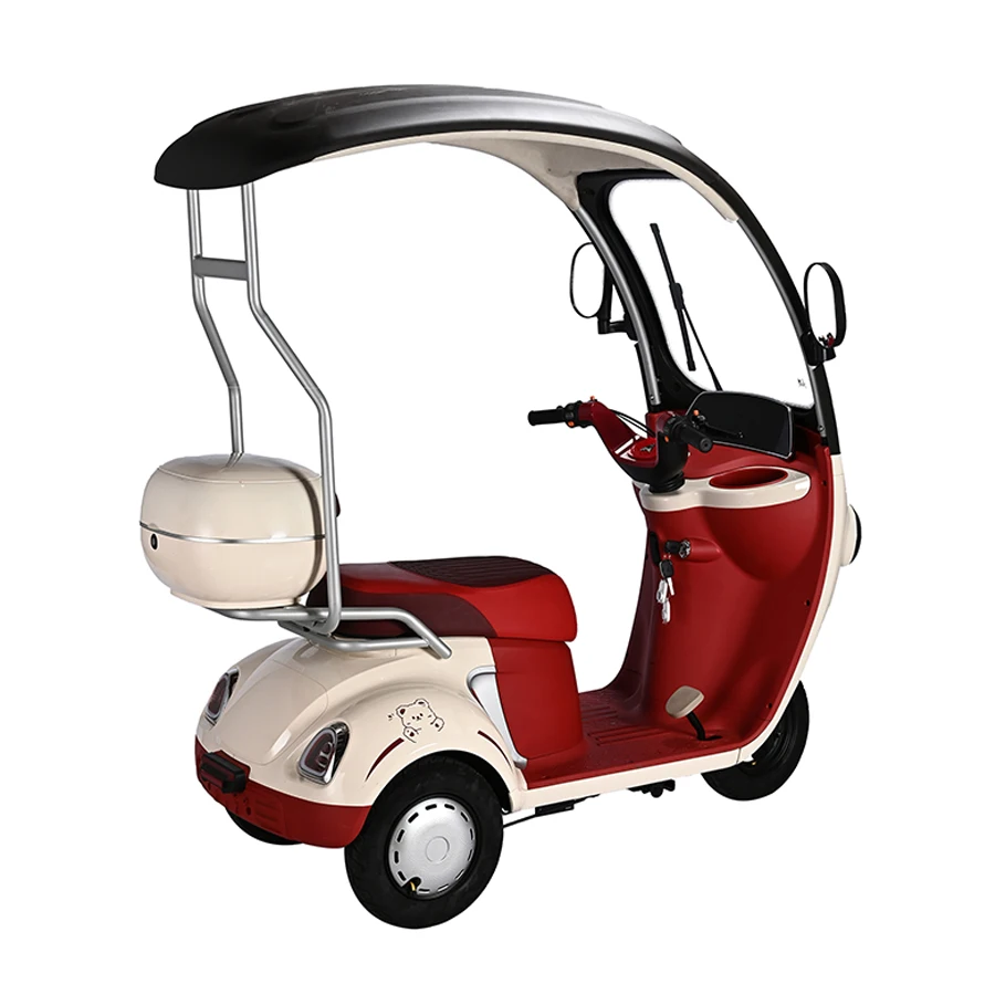 Дешевая заводская цена 600 Вт пассажирский новый закрытый Электрический трехколесный мопед трицикл для отдыха