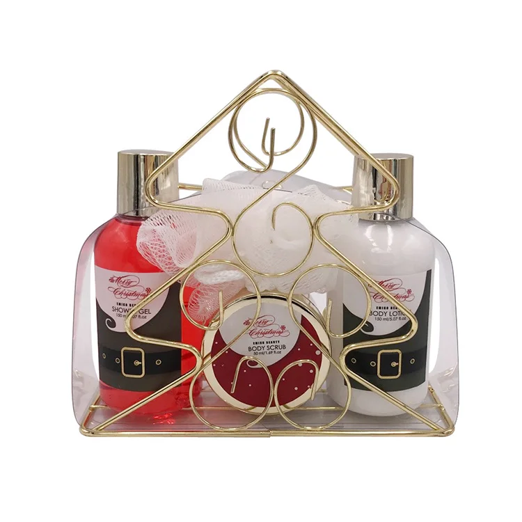 Custom Bath And Body Lotion Gift Set Oem With Wire Basket