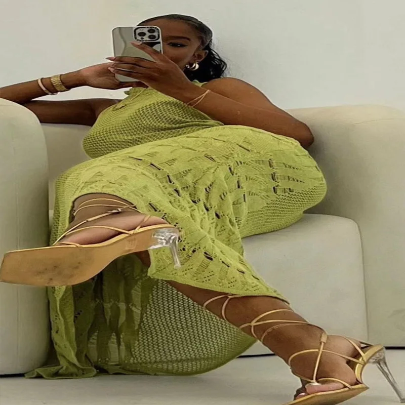 Fashionable Elegant O Neck Printed Long Sleeve Casual Midi Dresses Women