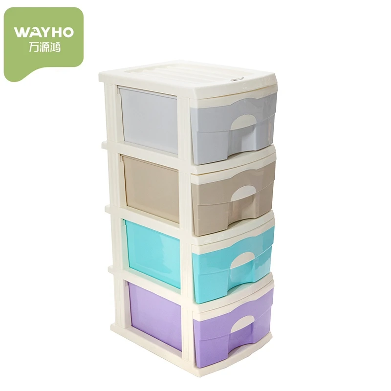 Multi purpose pp plastic drawer baby colorful plastic cabinet for toys and clothes storage