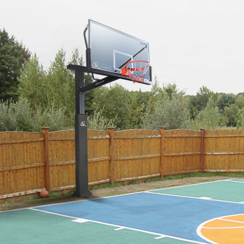 Durable Use Steel Structure Customize Professional Basketball Hoop  Inground Basketball Hoop Height fixed 10 Feet
