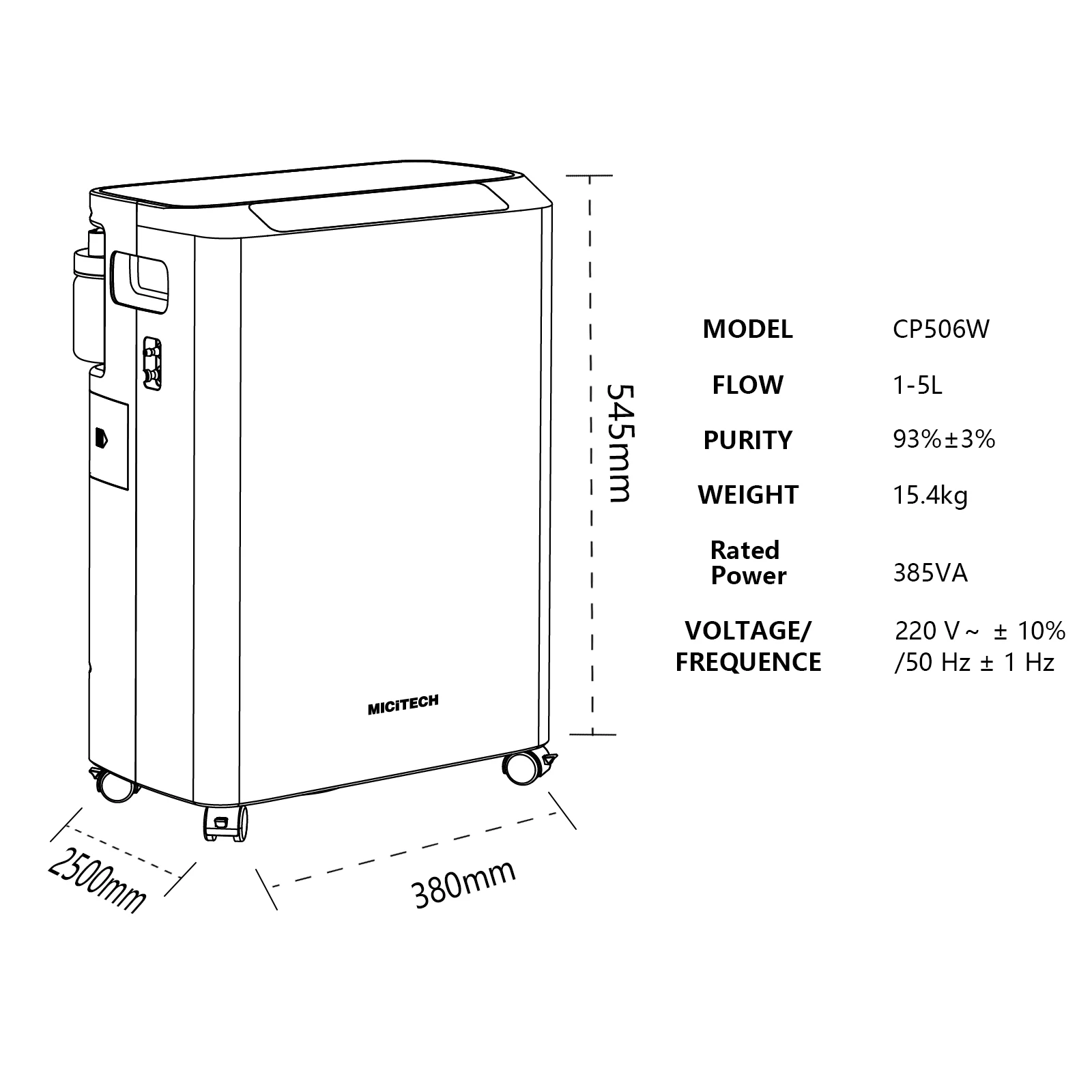 MICiTECH suitable for patients with Emphysema disease fashion design  hot selling model oxygen concentrator price list