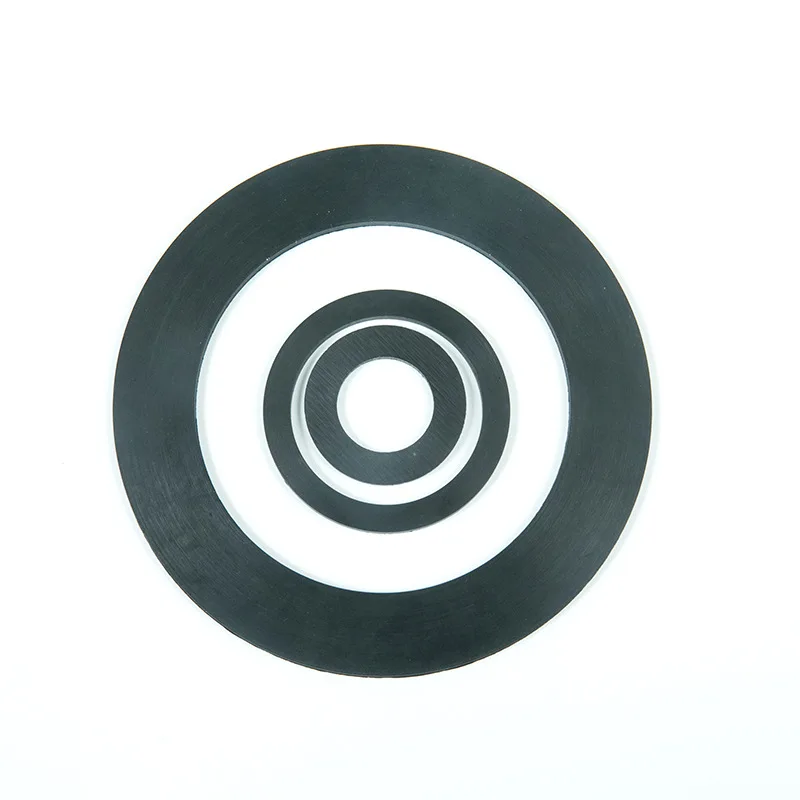Custom PTFE Black Rubber Gasket Heat-Resistant Round Flange Flat Gasket Oil Seal