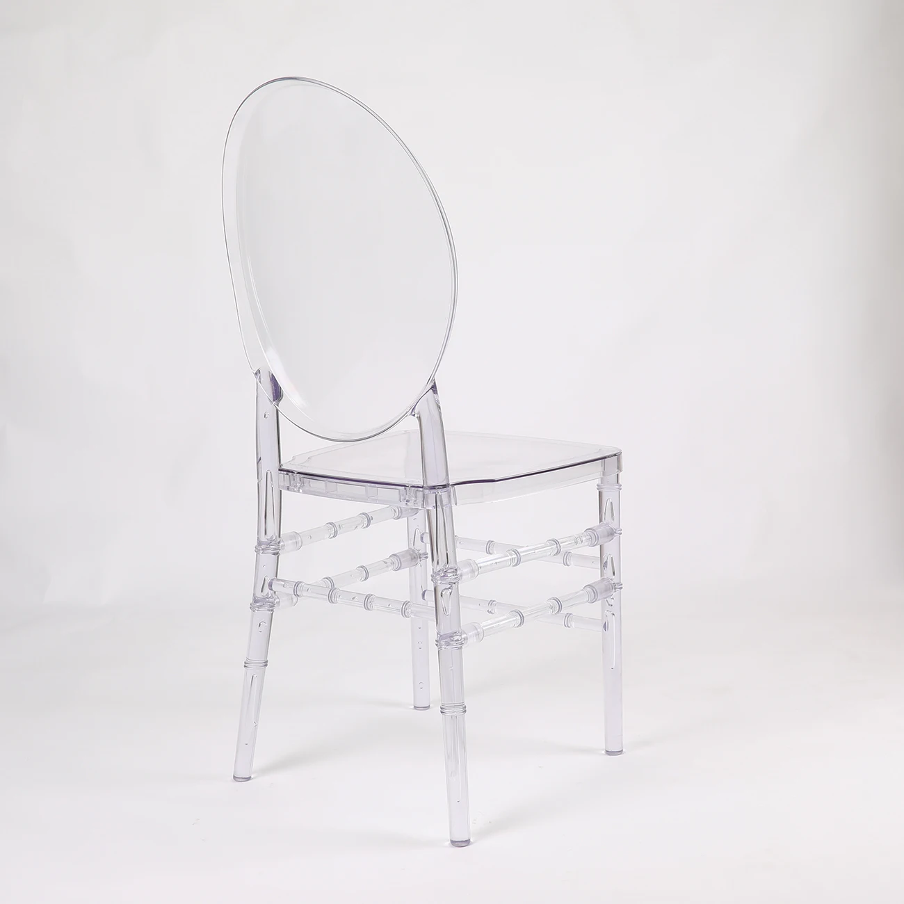 2024 trending sale Design Clear Acrylic Transparent Banquet Stacking Plastic O round chair