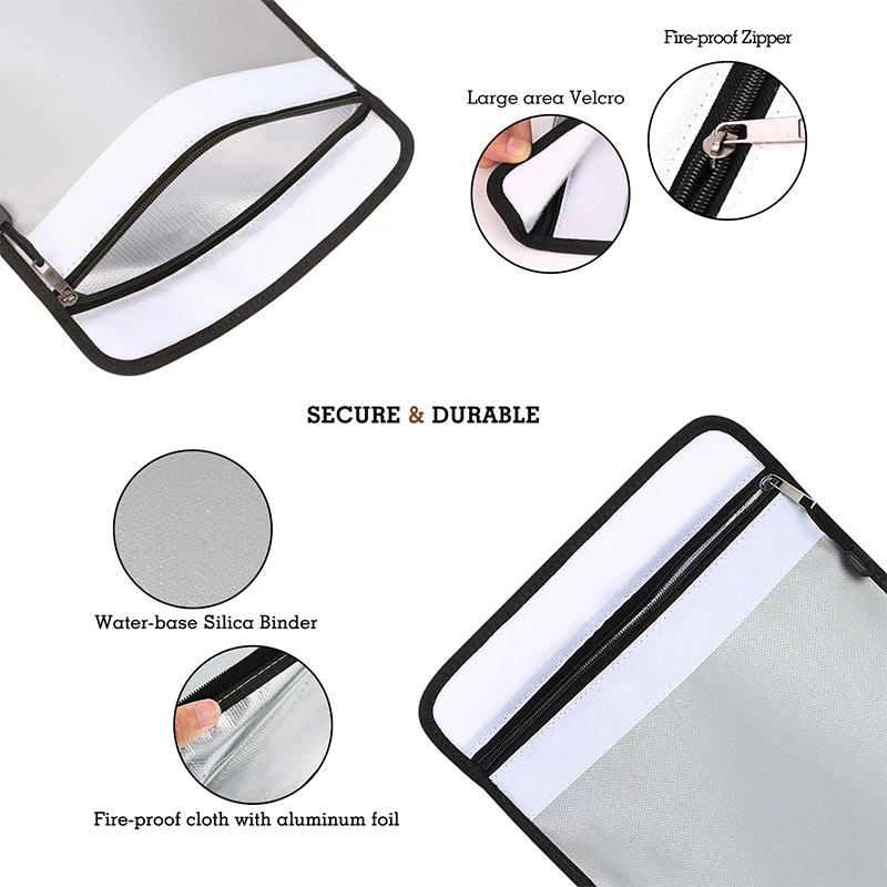 Silicone Lithium Money Waterproof Fireproof Document Bag For Wholesales