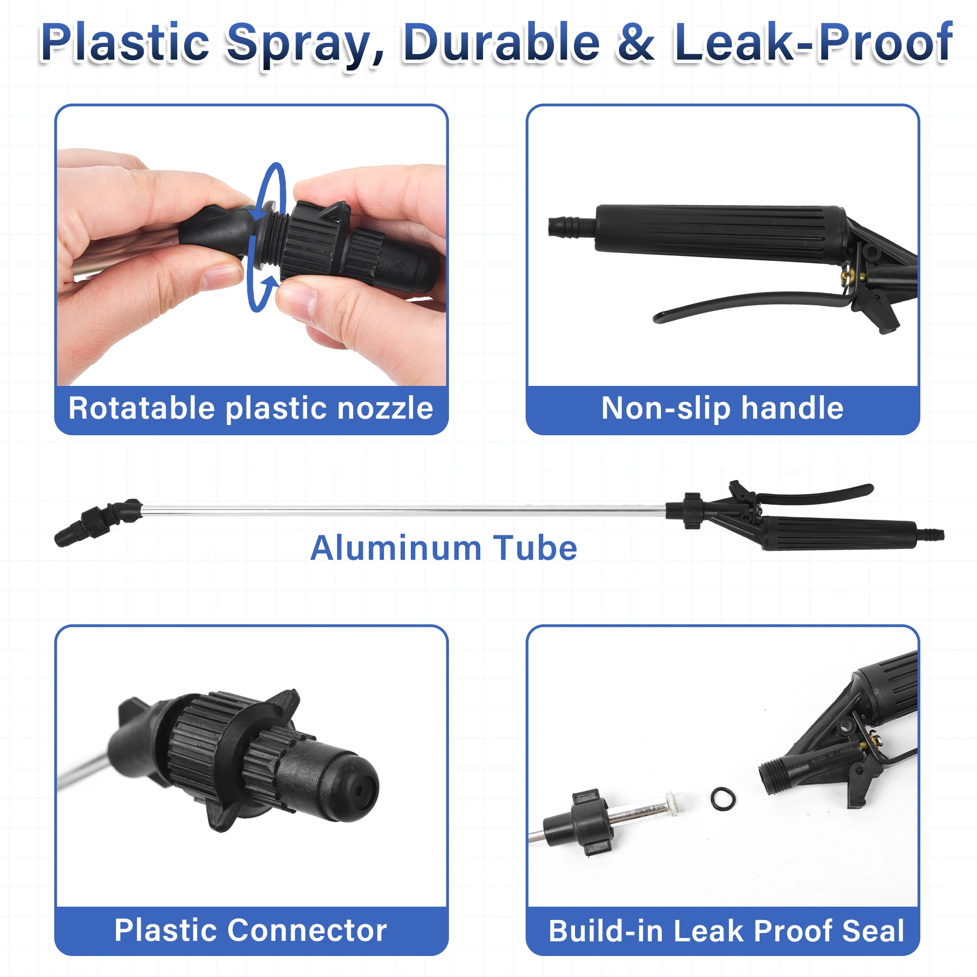 Agricultural Knapsack Power nozzle water spray gun Home Gardening Sprayer Inner Wire And Outer Wire Lance