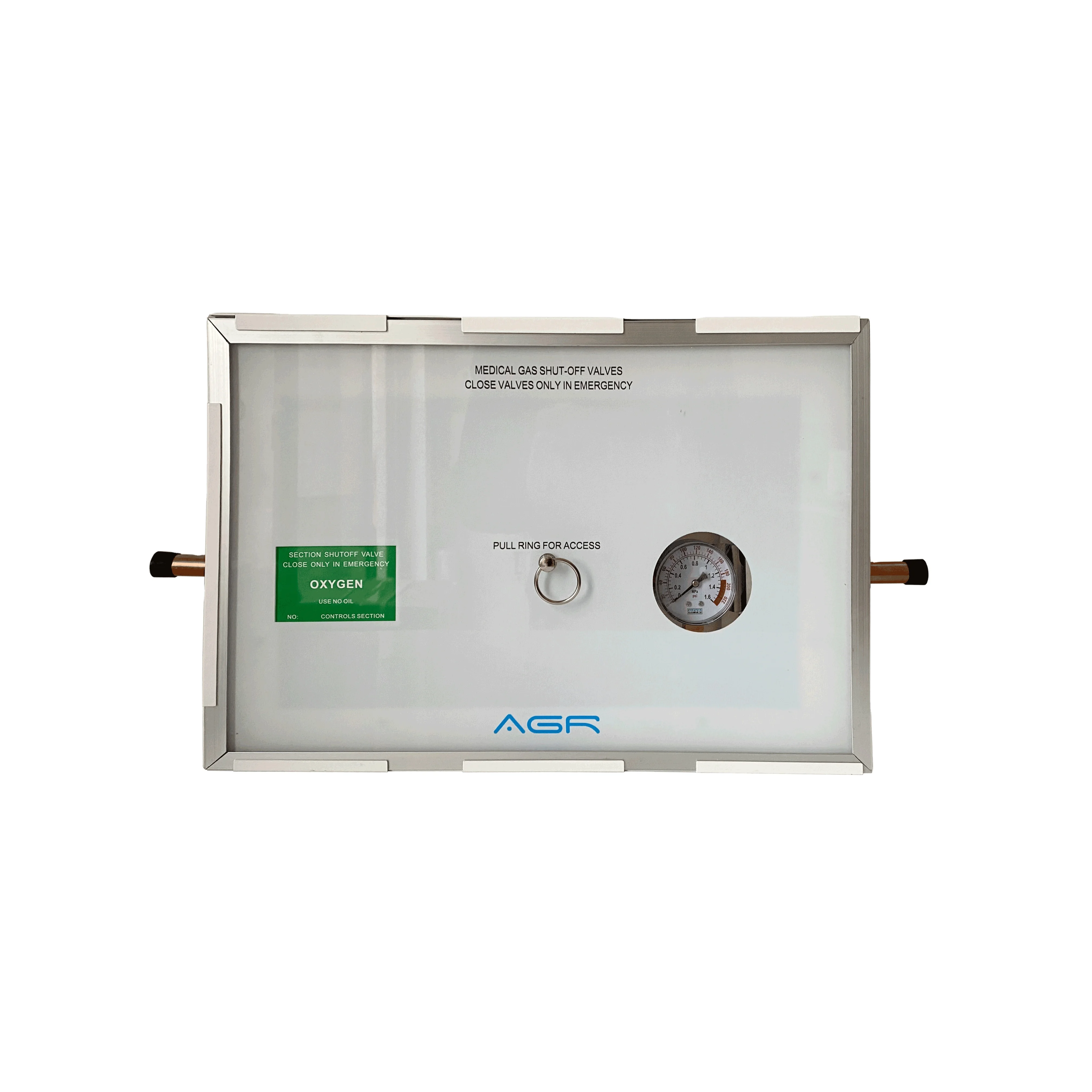 Medical supplies ball valve with extensions and medical gas alarm system medical oxygen zone valve box