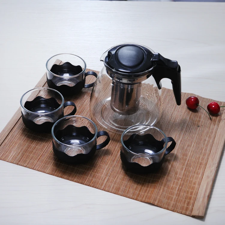 coffee store tea store flower teapot 1200ml glass arabic teapot set