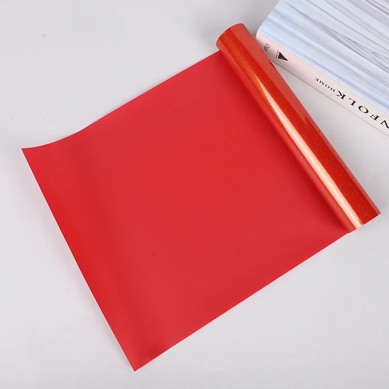 Hot Sale Fashion starlight sparkle glitter Heat transfer vinyl PU Flex New Product Iron on Film  For Clothing Fabric Cricut