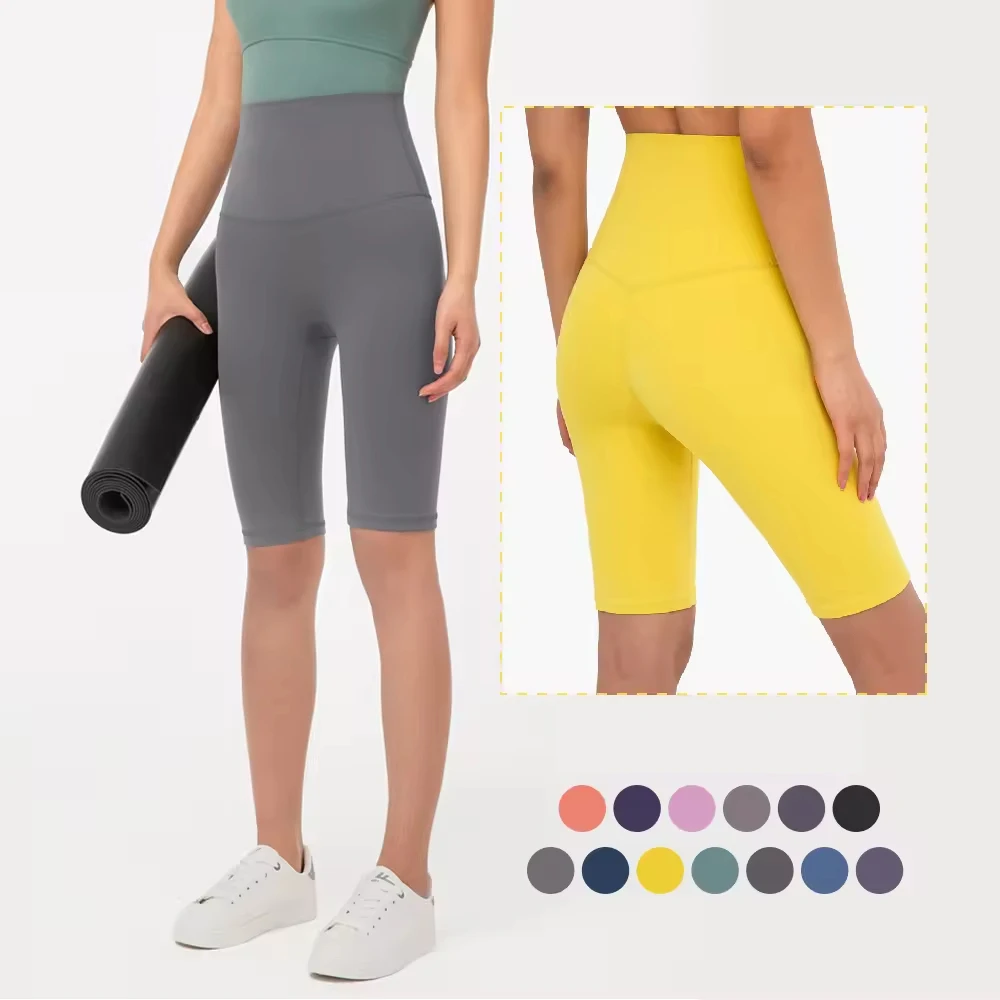 Yoga Shorts Custom Tummy Control Bodycon Running Pants Workout Biker Sports High Waist Gym Fitness Yoga Shorts For Women