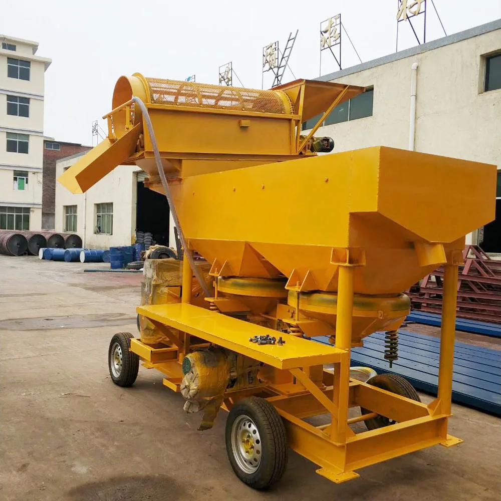 5-10TPH JXSC China Factory Price Mobile Alluvial Gold Diamond Recovery Process Plant Coltan Tin Jig Separator Machine