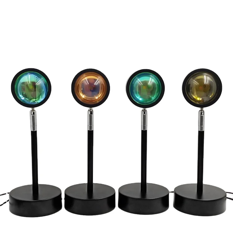 Colorful 360 degrees adjustable soft Sunset Rainbow Projector Light Sunset Projection Lamp